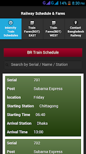 Bangladesh Railway Fare & Time - screenshot thumbnail