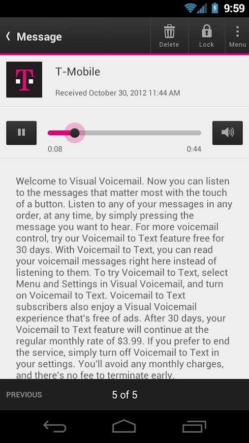 TMobile Visual Voicemail Android Apps on Google Play