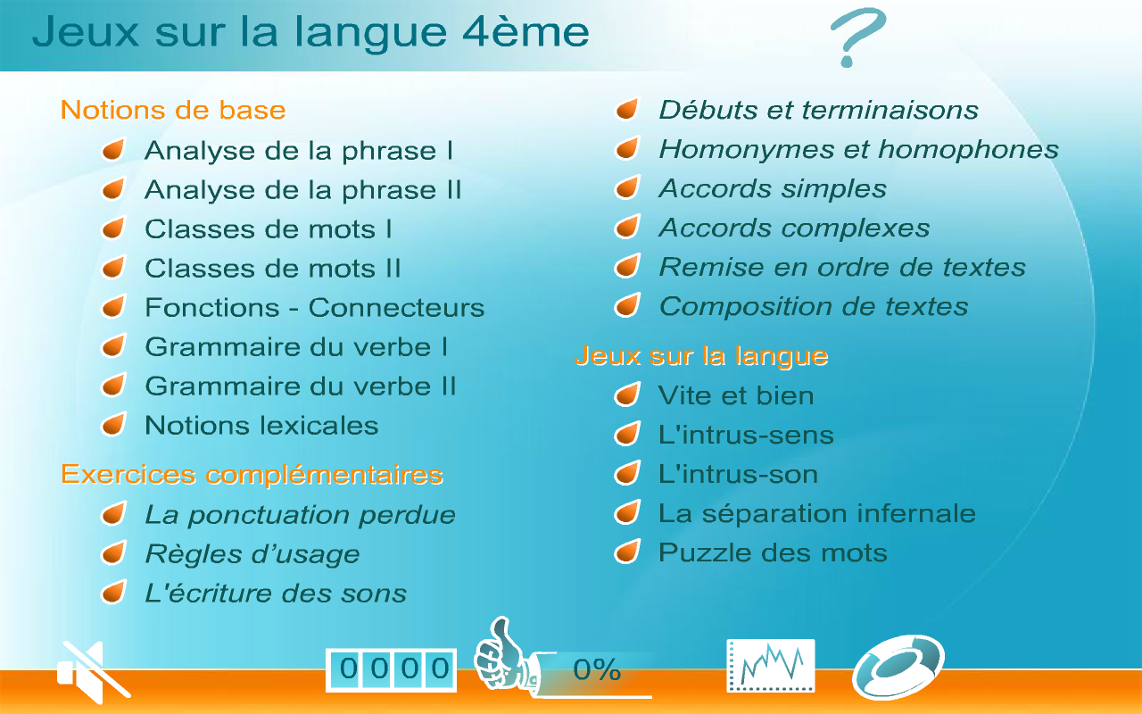 Android application FRANÇAIS 4e - 13/14 ans screenshort