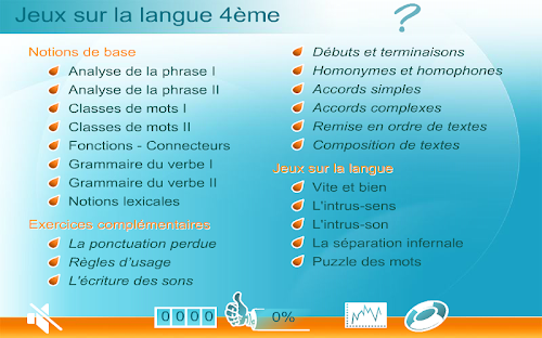 Android application FRANÇAIS 4e - 13/14 ans screenshort