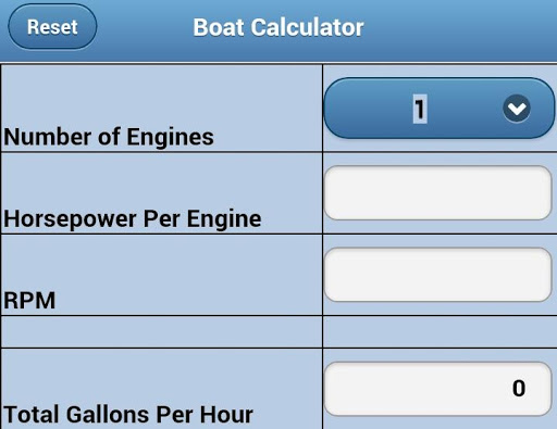 Boat Fuel Calculator