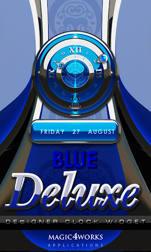 Blue Deluxe Clock Widget