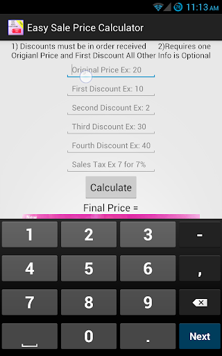 Free Sale Price Calculator