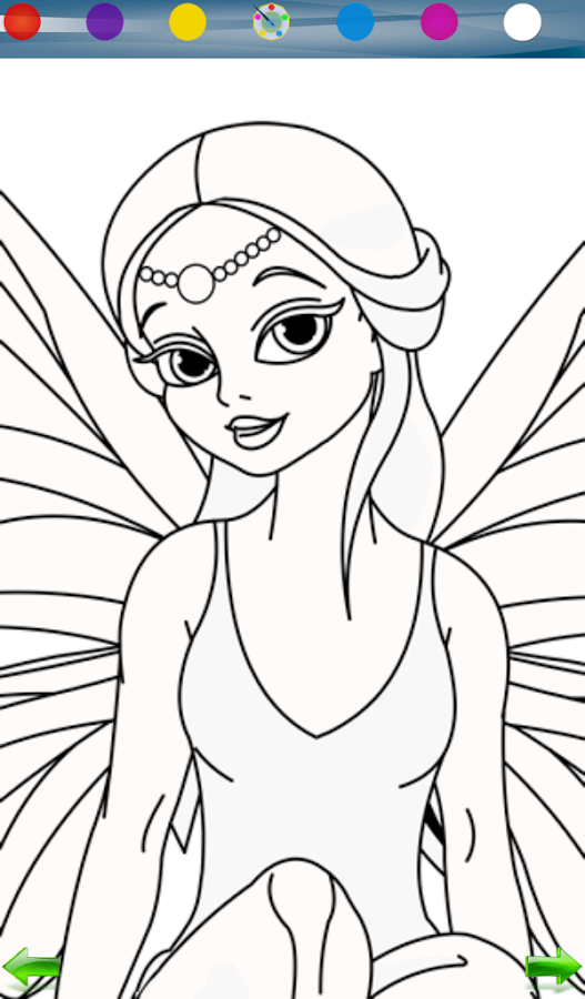 fairy coloring pages games cool - photo #2