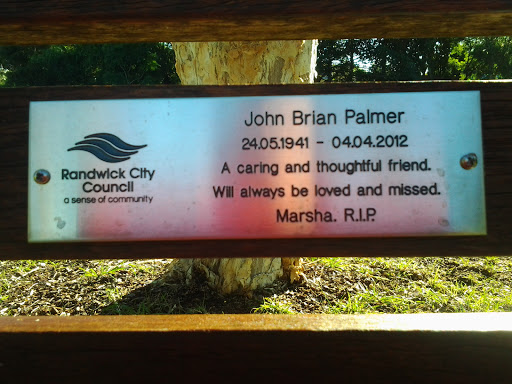 John Brian Palmer Memorial Plaque