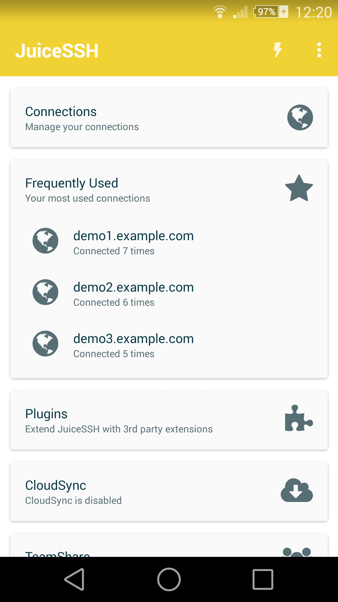 Android application JuiceSSH - SSH Client screenshort