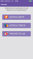 Azteca Carta de Programación APK צילום מסך #9