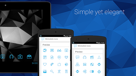 Minimalistic Icons | Blue poster 2