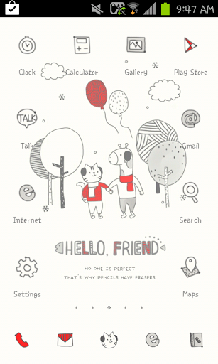 HELLO FRIEND go launcher theme