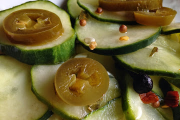 Sweet Spicy Cucumber Pickles  
