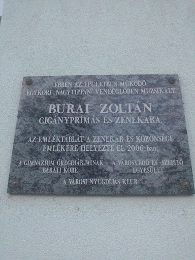 Burai Zoltán Emléktábla