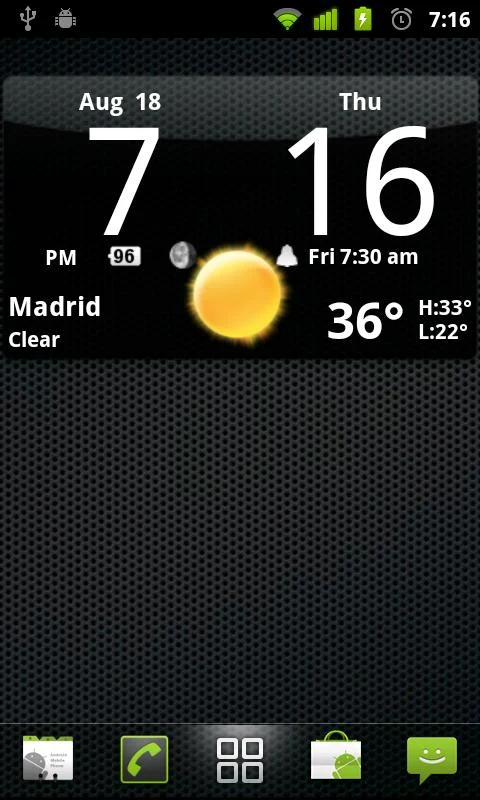    Smoked Glass Clock Widget- screenshot  