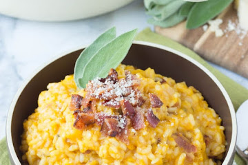 Butternut Squash Risotto with Bacon, Maple and Sage