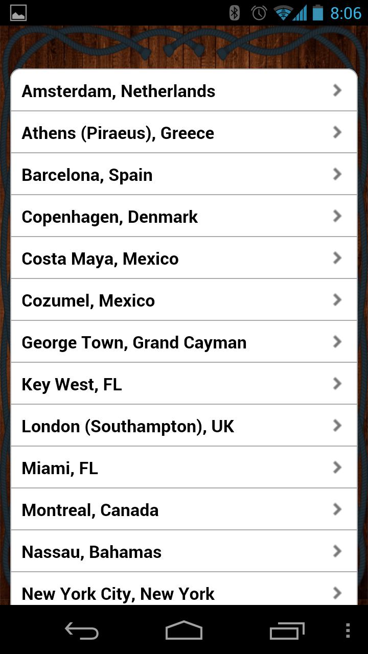 My Cruise App Screen 3