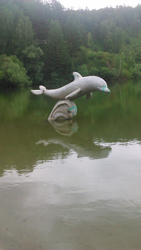 Дельфин на озере