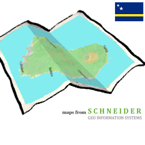 CURAÇAO & BONAIRE travel map logo