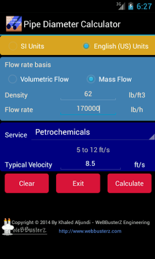 Pipe Diameter Calculator