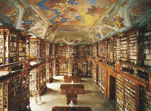 monastery-of-st-florian-library - Monastery of St. Florian Library in Sankt Florian, Austria. 