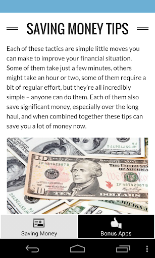 Tips for Saving Money