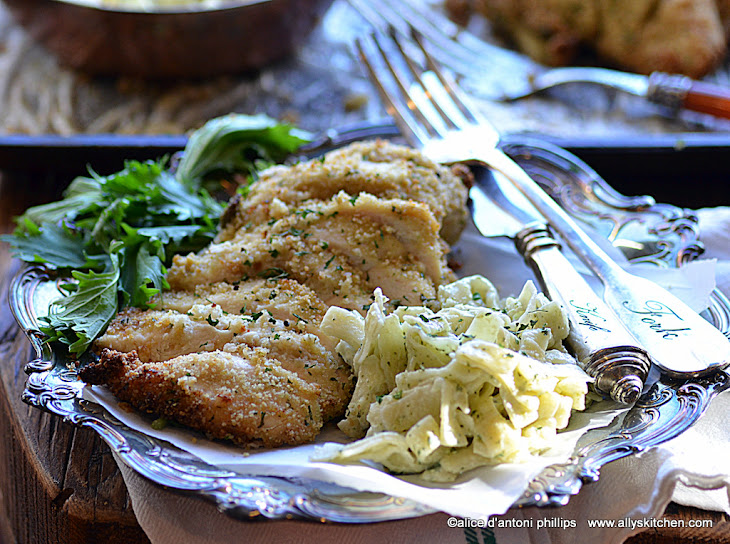 Yummly chicken breaded  Recipe  recipe alfredo Italian Chicken Breaded With  Alfredo Pasta
