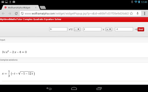 【免費教育App】Complex Quadratic Calculator-APP點子