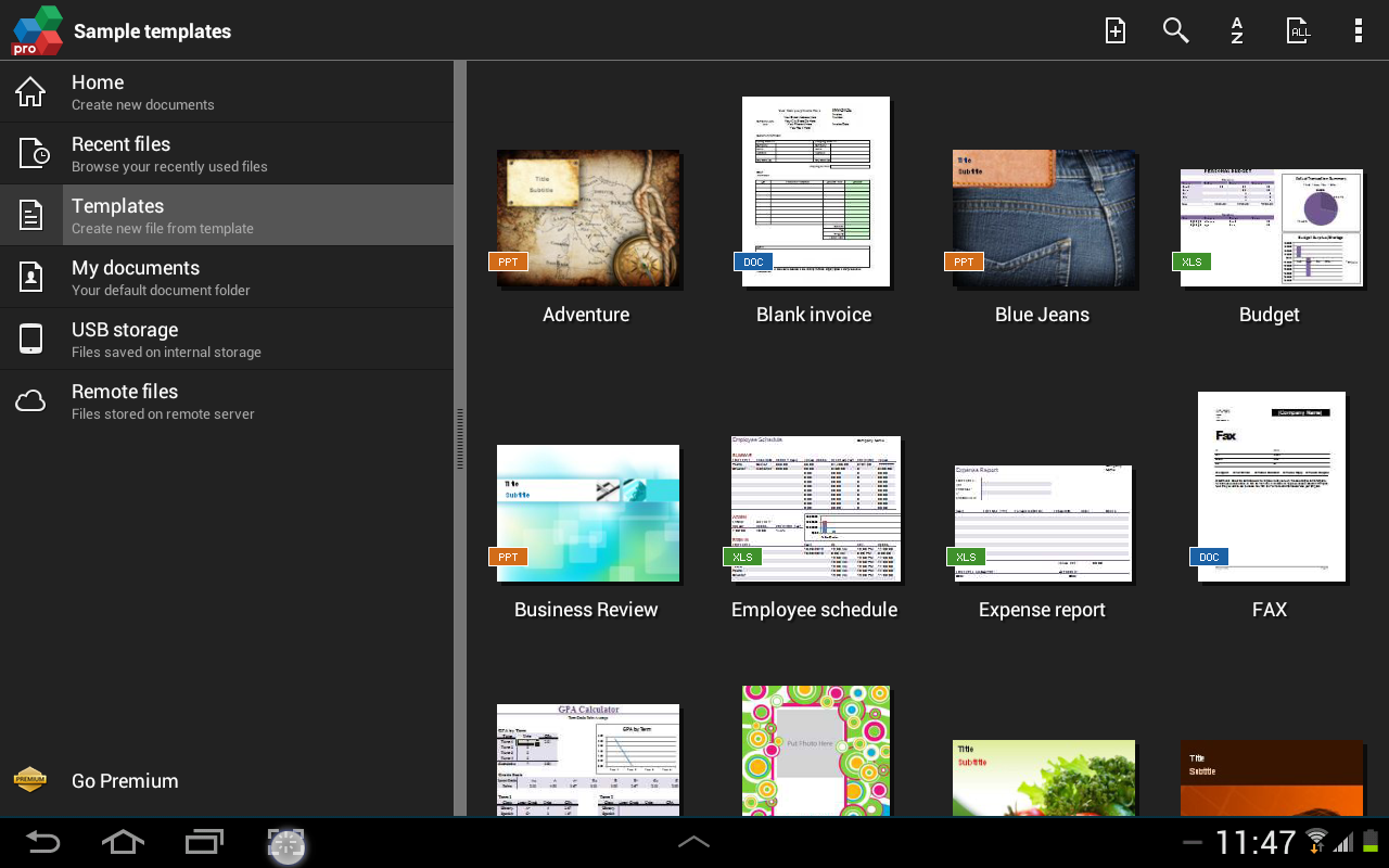 OfficeSuite 7 Pro (PDF&Fonts) - screenshot