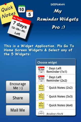 Days Until+Quick Notes Widgets