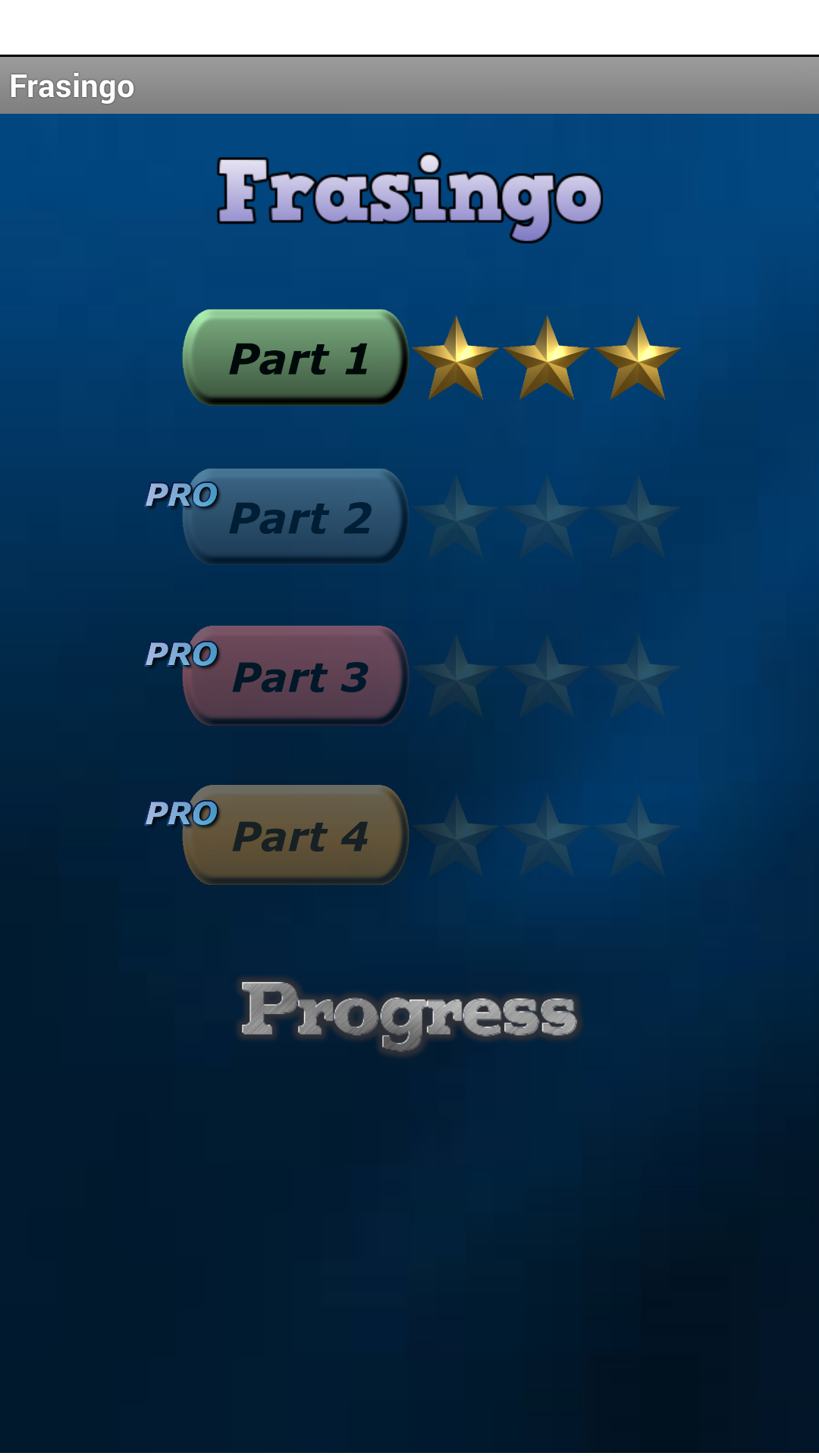 Android application Learn Portuguese Frasingo PRO screenshort