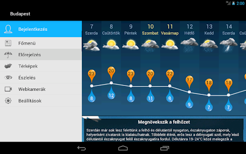 Időkép screenshot for Android