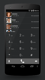 ExDialer KitKat Graphite Theme - screenshot thumbnail