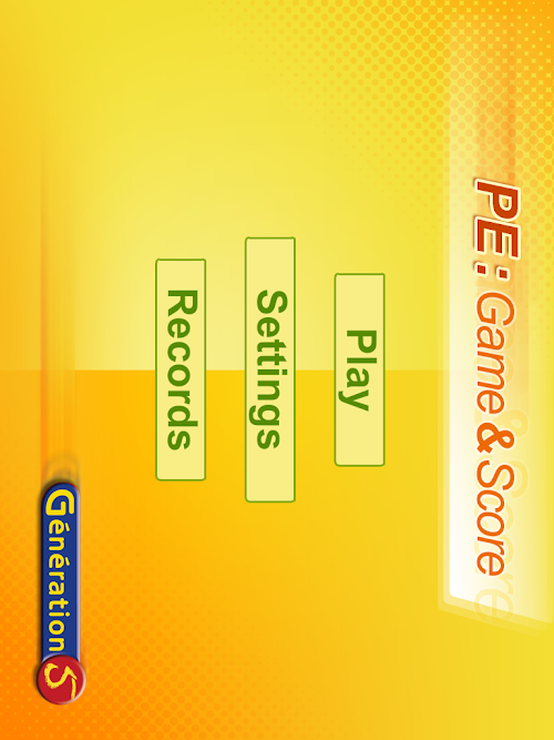 Android application PE : Game &amp; Score screenshort