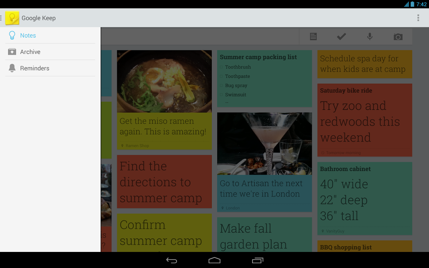 Google Keep Android