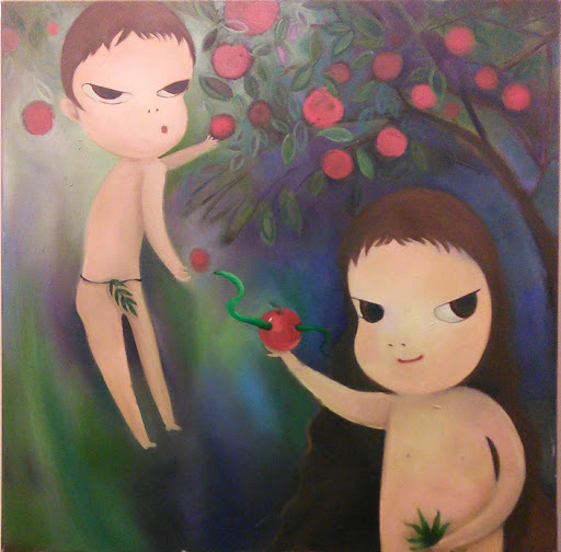 Anime Adam and Eve Mural