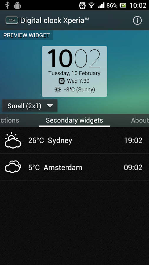 Digital Clock Widget Xperia Aplikace pro Android ve službě Google Play