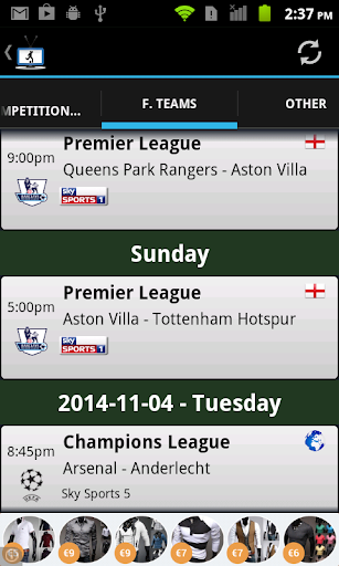 Football on TV Schedule