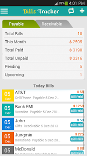 Bills Tracker - BillsOnMobile Business app for Android Preview 1