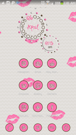 Cherry Kiss Go Launcher Theme