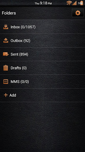 【免費個人化App】Leather Orange GoSMS Theme-APP點子