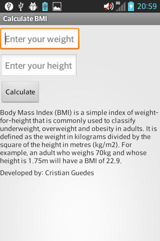 Calculate BMI