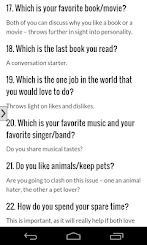 What Are Good Speed Dating Questions : Sample Speed Dating Questions : And yes, speed dating is an art form.