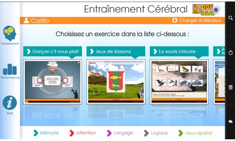 Mon Entraînement Cérébral Screen 2