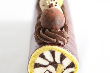Harlequin Truffle Cake Roll