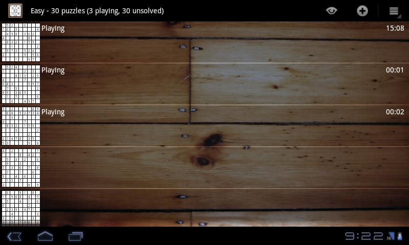 Tablet Sudoku Screen 1