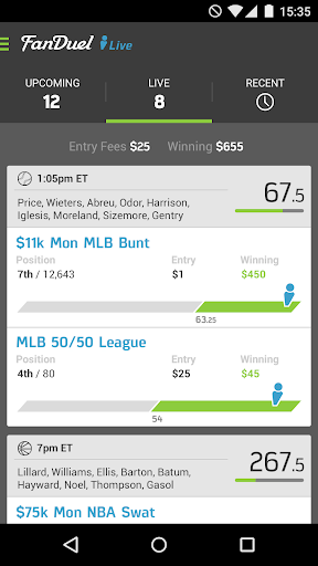 FanDuel Live Scoring