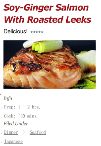 【免費健康App】Soy-Ginger Salmon-APP點子