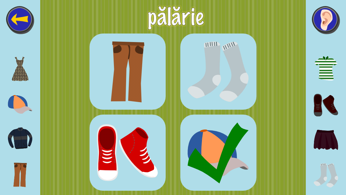 Android application Gus Learns Romanian for Kids screenshort