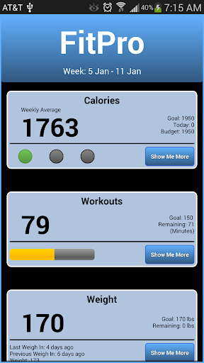 Calorie Weight Tracker FitPro