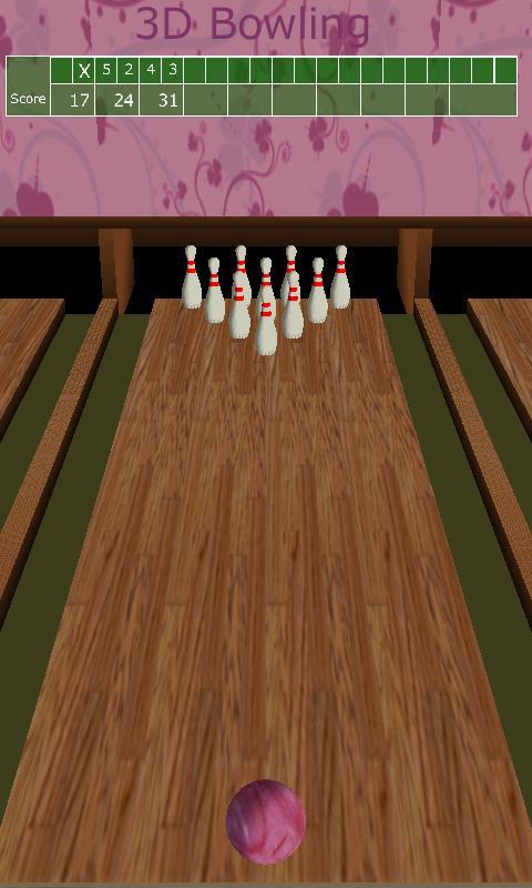 Android application 3D Bowling screenshort