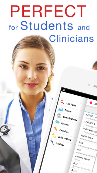 Android application LAB VALUES REFERENCE screenshort