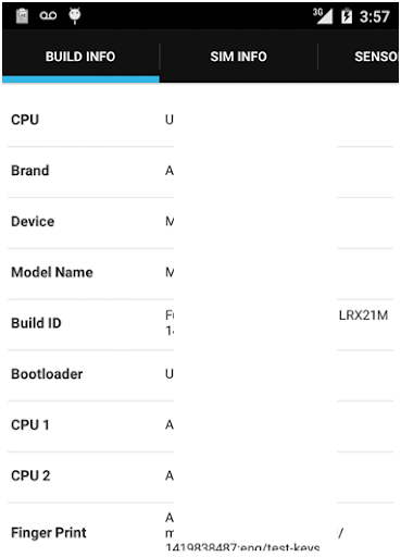 Device Info SIM Card IMEI